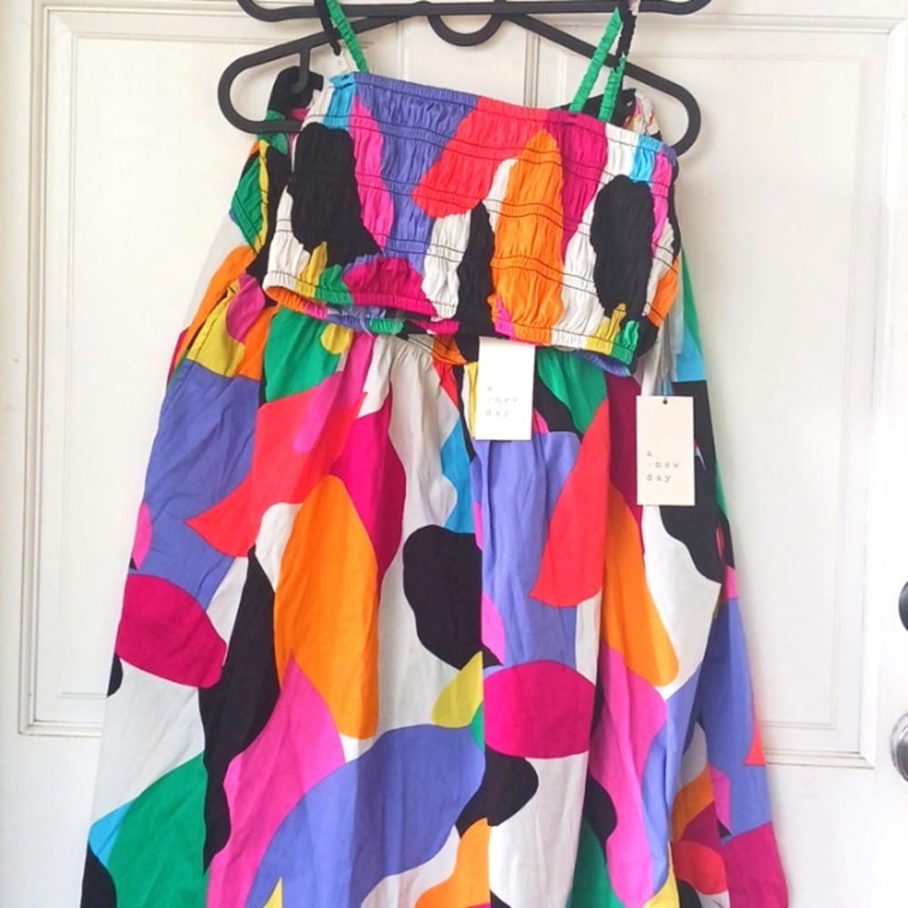 A New Day Multicolored  fun skirt and tank set